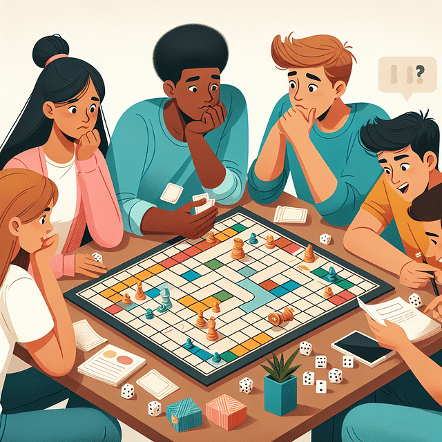 teens communicating during a board game