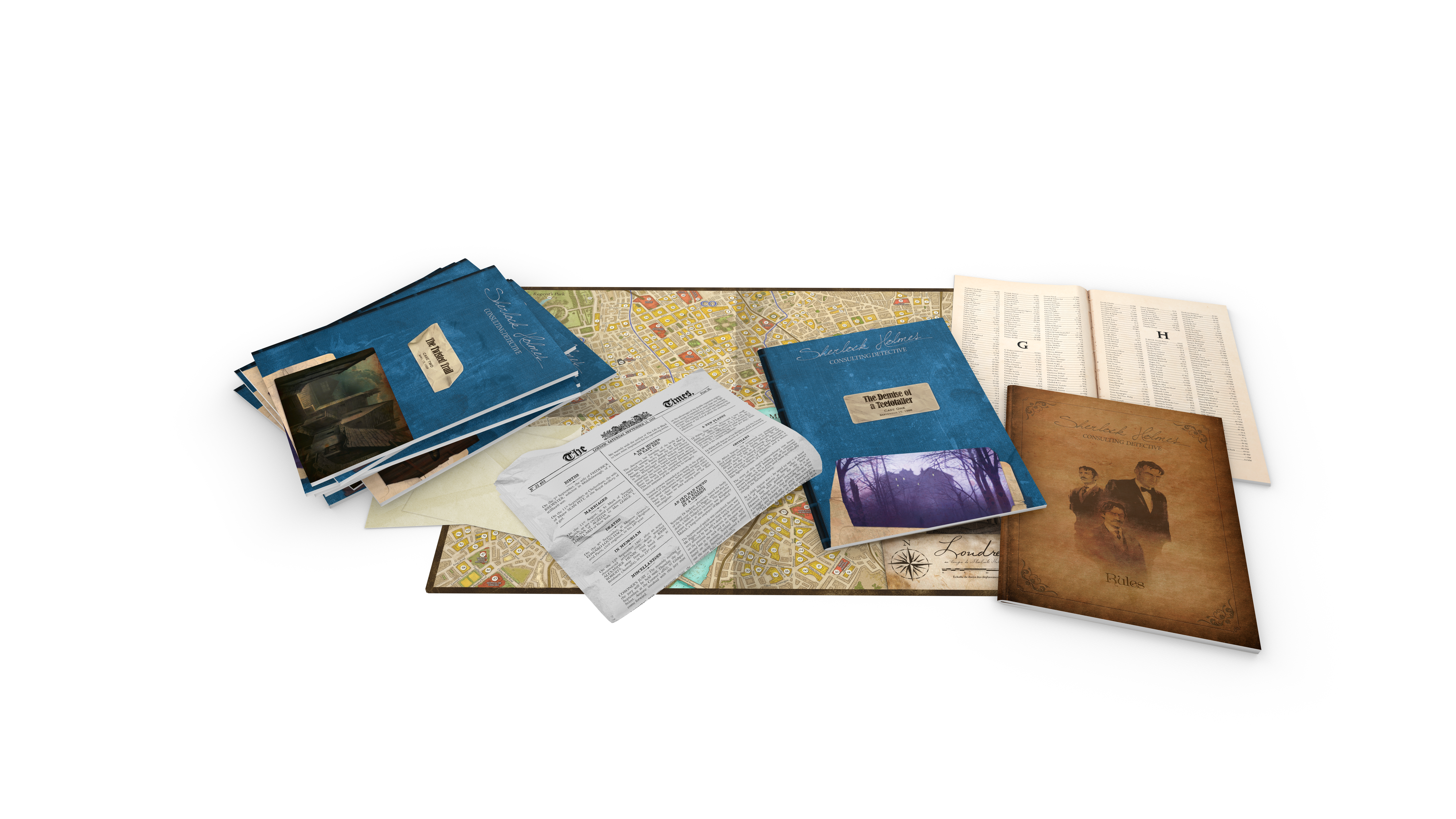 Sherlock Holmes Consulting Detective Carlton House & Queen's Park board game